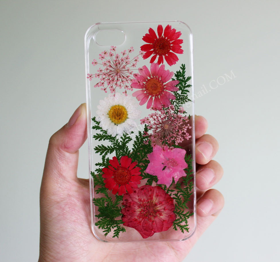 Coque IPhone 11 Fleurs Colorées Design - Fond Transparent Pailleté - Luxe
